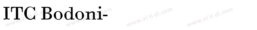 ITC Bodoni字体转换